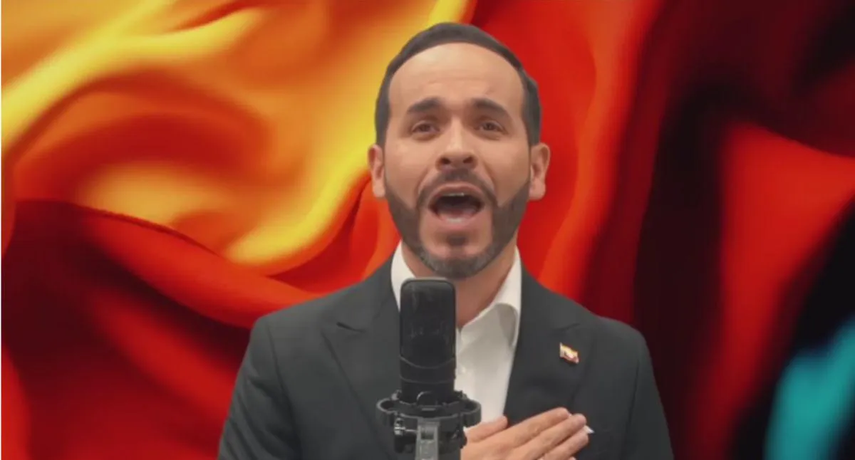 Abelardo de la Espriella cantó una versión modificada del himno nacional en un evento en Medellín