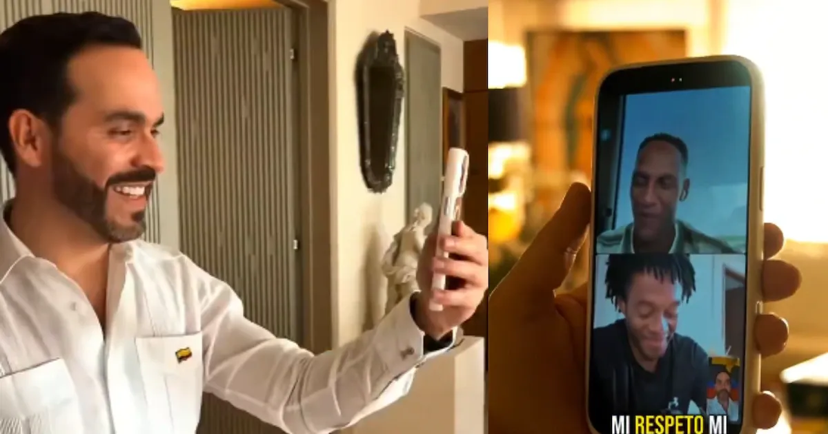 Abelardo de la Espriella habló por videollamada con Yerry Mina, Juan Guillermo Cuadrado y James Rodríguez