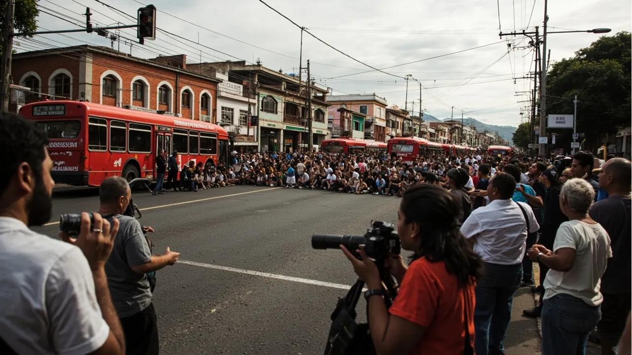 Manifestantes bloquearon la carrera 10 con calle 27 sur en Bogotá tras la posesión de De la Espriella