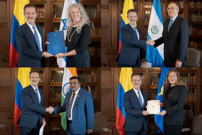 El canciller Omar Bula recibe en San Carlos a los nuevos embajadores de cuatro países