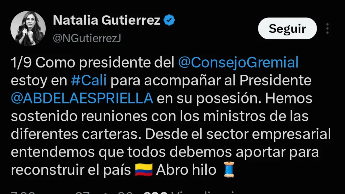 El Consejo Gremial le plantea a De la Espriella una agenda de 9 puntos para la reconstrucción económica