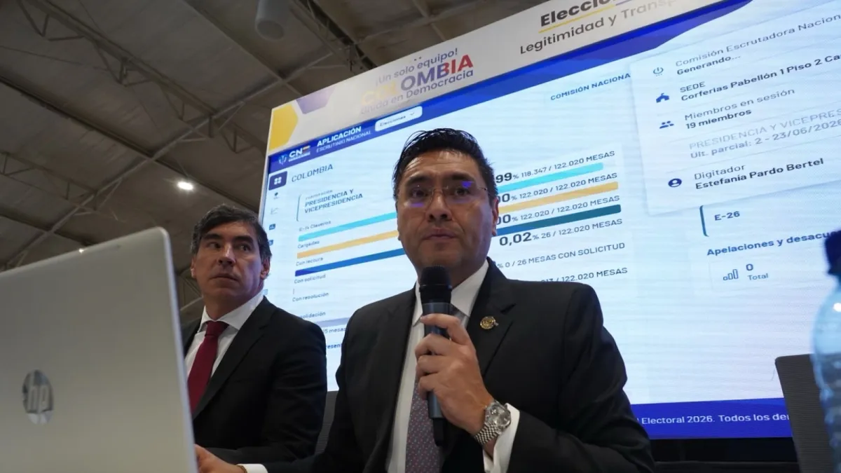 CNE cierra los escrutinios y anunciará a Abelardo de la Espriella como presidente electo de Colombia