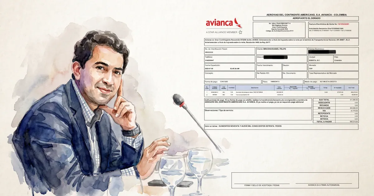 Daniel Briceño afirma que compró su tiquete a la posesión de Abelardo de la Espriella y aclara que no se lo pidió al Congreso