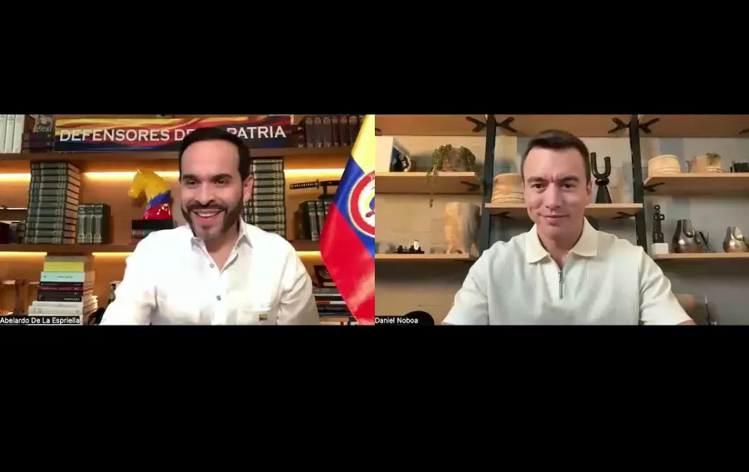 Noboa oficializa su viaje a Colombia para la posesión de Abelardo de la Espriella