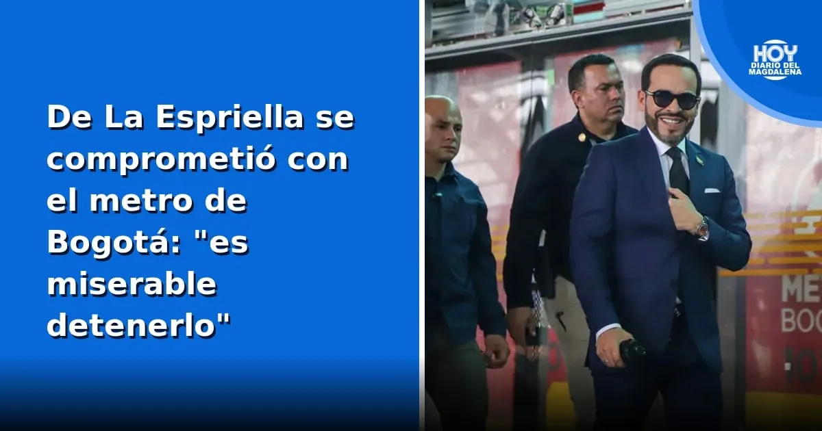 Abelardo de la Espriella se sube al Metro de Bogotá y se compromete a no frenarlo