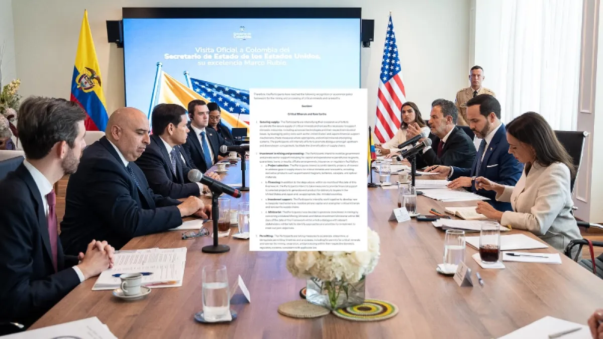Colombia y Estados Unidos firman memorando de entendimiento sobre minerales críticos en Barranquilla