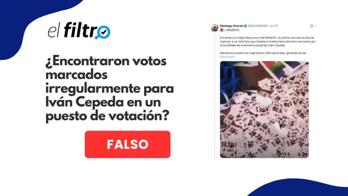 Verificación: el video viral de supuestos votos marcados por Cepeda es publicidad electoral, no un fraude