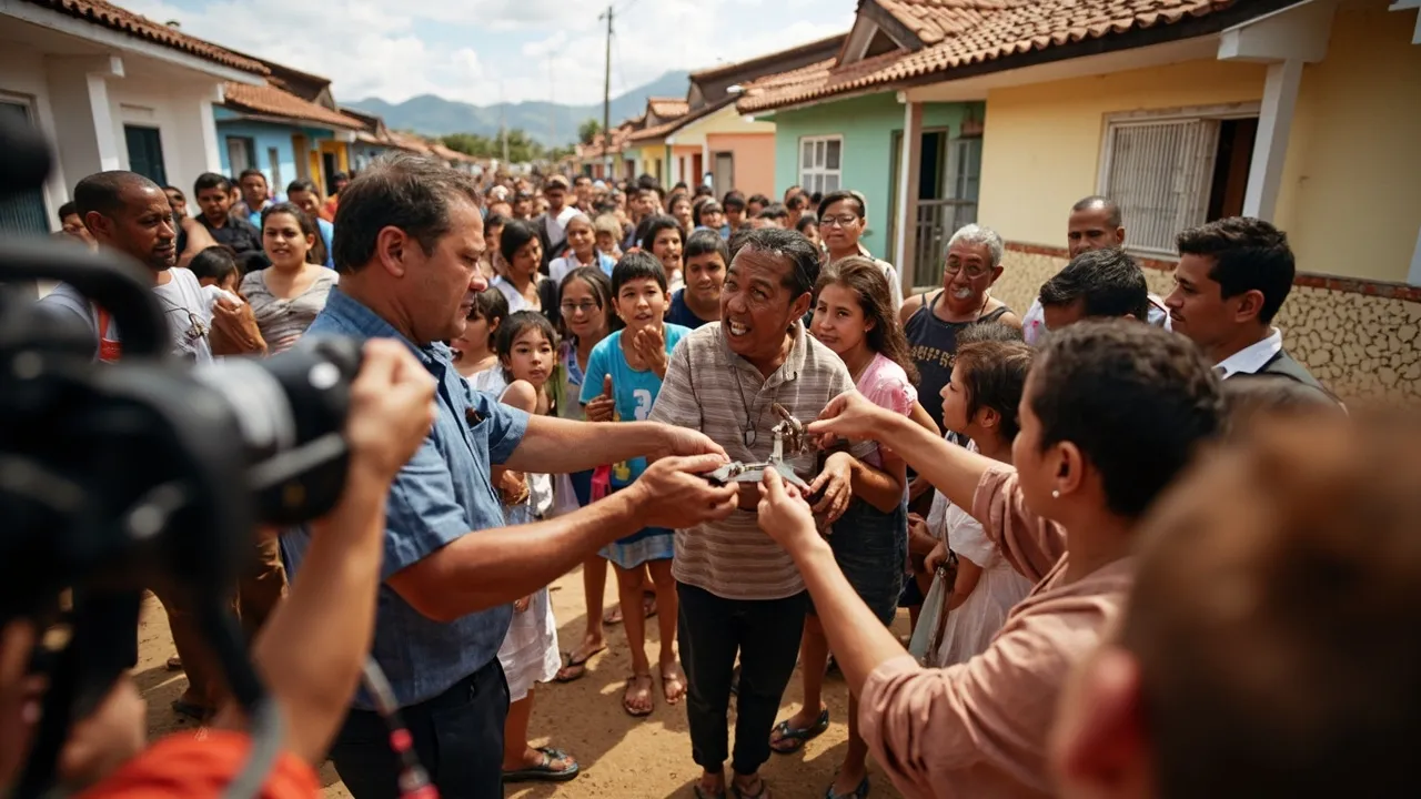 Presidente De La Espriella entregó casas y anunció ayudas para la reconstrucción
