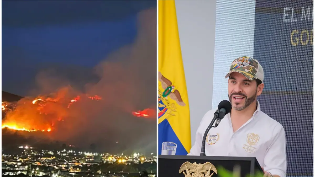 Presidente De La Espriella se refiere al incendio forestal que afecta a Villa de Leyva