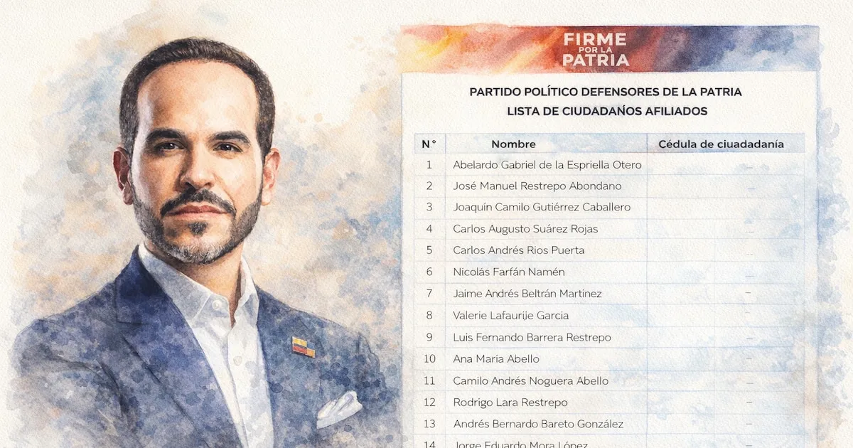 El CNE otorga personería jurídica al partido Defensores de la Patria, de Abelardo de la Espriella
