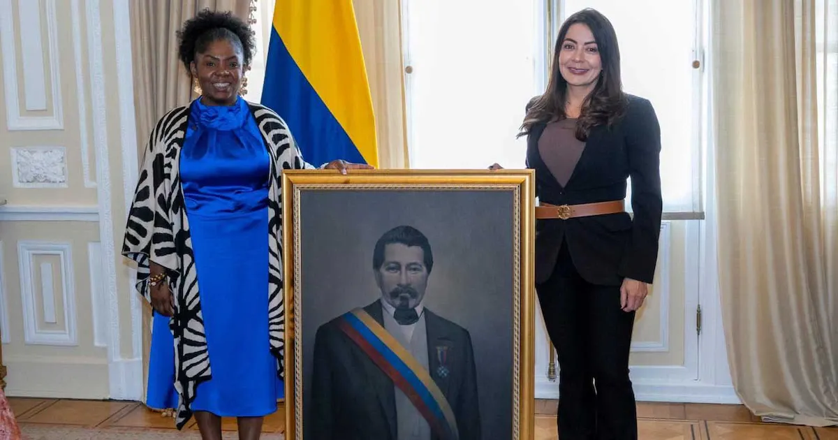 Francia Márquez devuelve el cuadro del presidente afro Juan José Nieto al final del Gobierno Petro