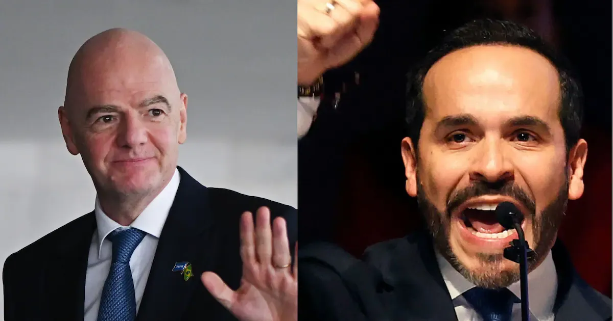 Gianni Infantino asistiría a la posesión presidencial de Abelardo de la Espriella