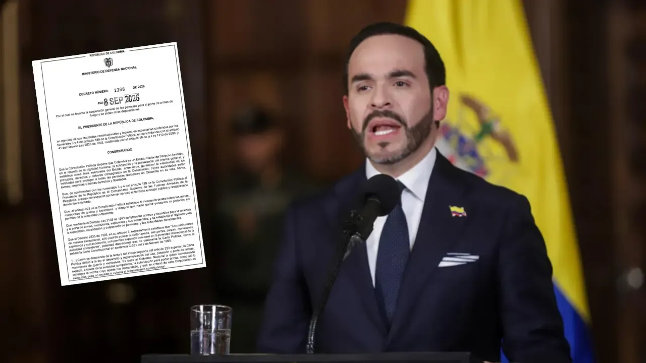 Gobierno levanta suspensión de permisos para porte de armas de fuego en Colombia