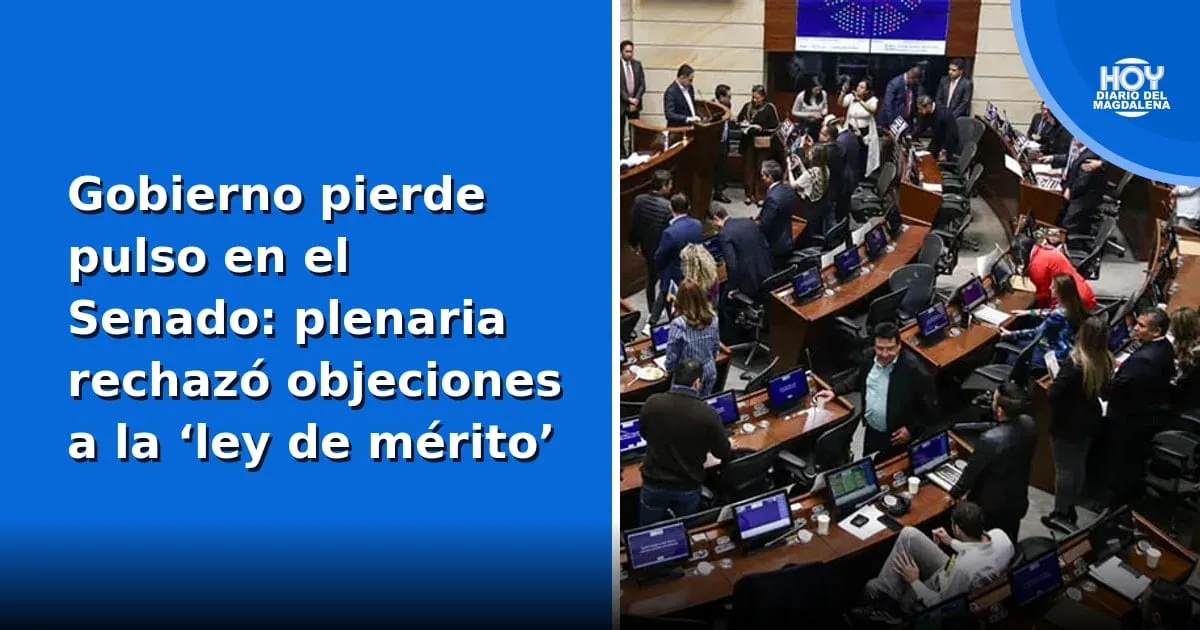 Senado rechaza objeciones a la ley de mérito y el gobierno pierde la votación
