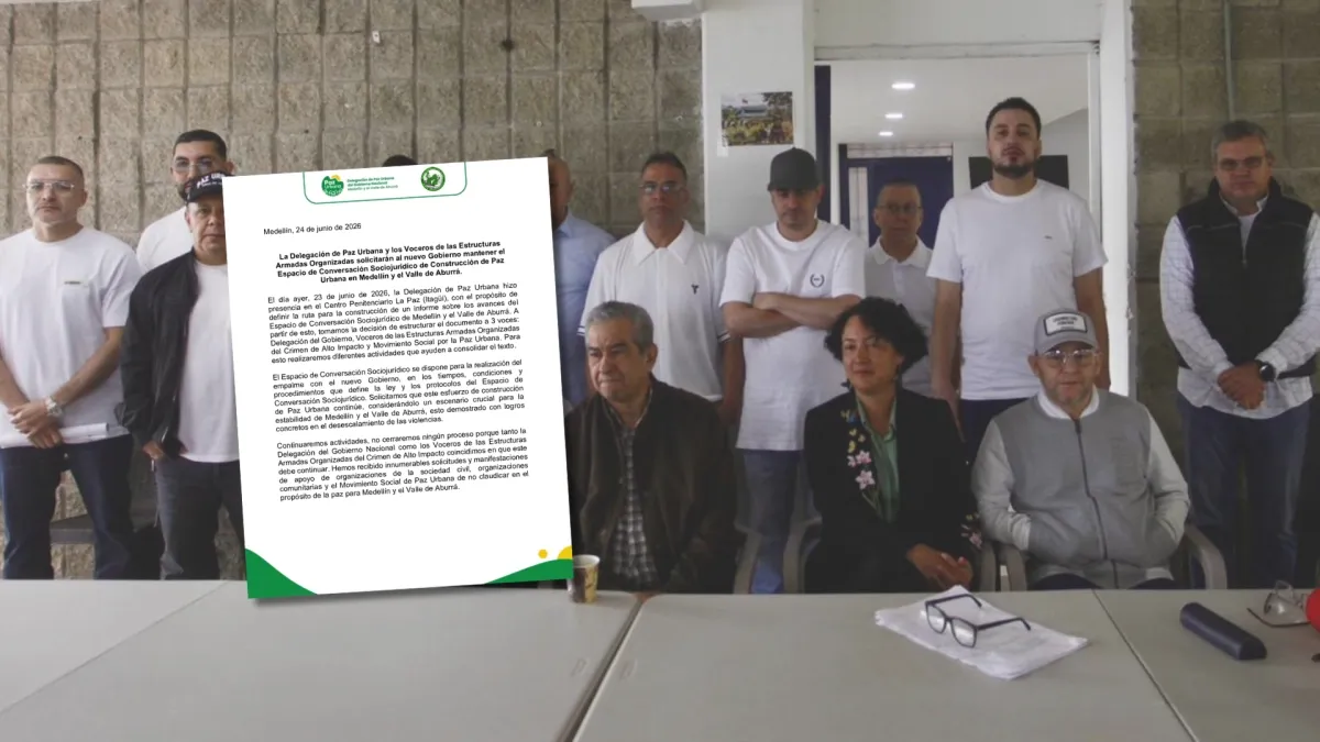 Mesa de paz urbana de Itagüí solicitará al gobierno de De la Espriella continuar los diálogos