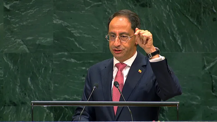 Restrepo lee ante la ONU el primer discurso internacional del gobierno De la Espriella