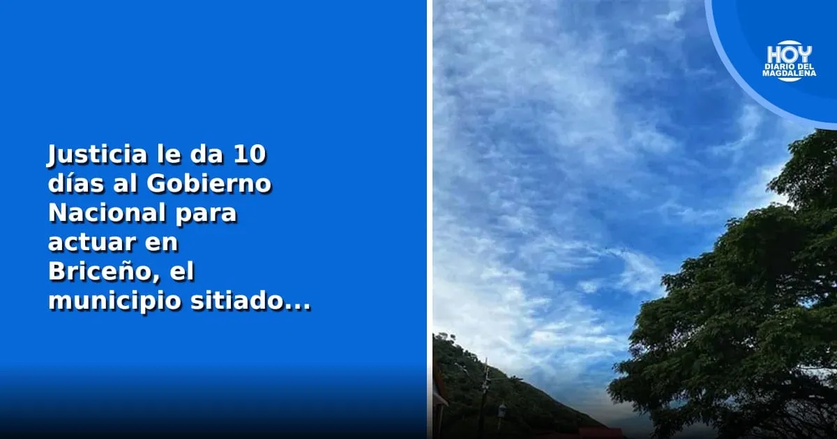 Justicia le da 10 días al Gobierno Nacional para intervenir en Briceño, sitiado por el Clan del Golfo y disidencias