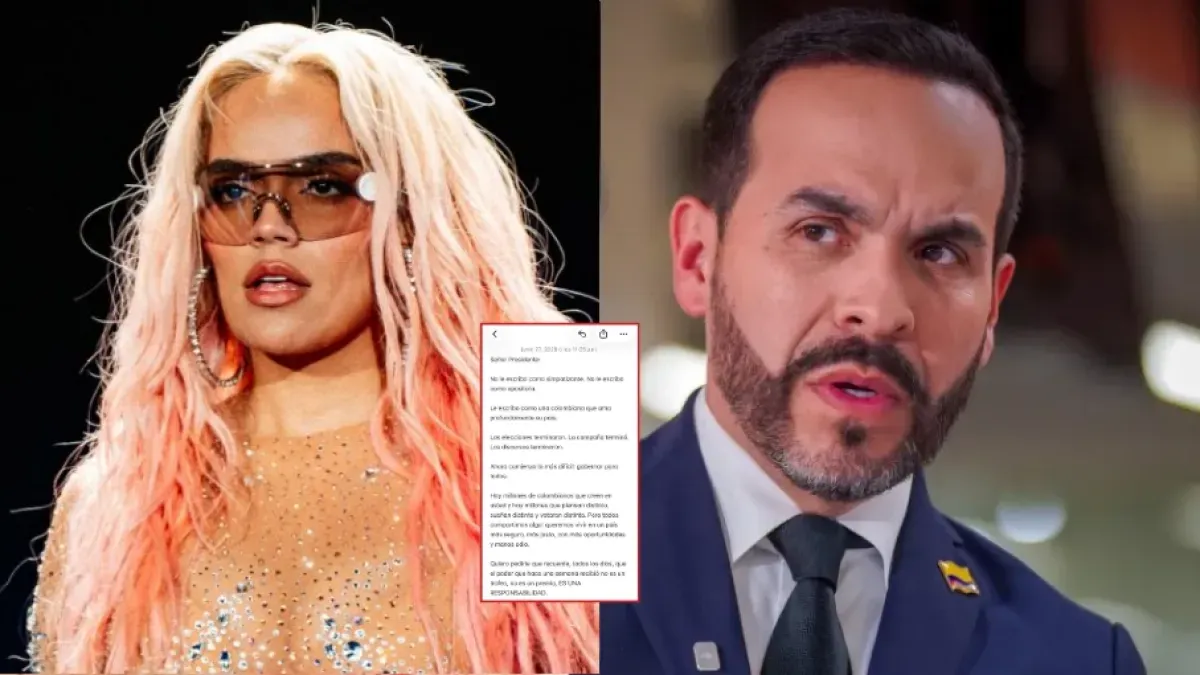 Karol G le envió una carta a Abelardo de la Espriella a una semana de las elecciones