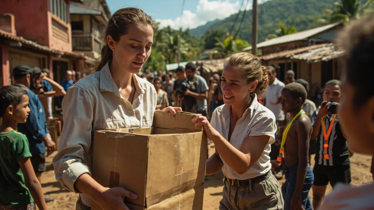 Lucía, hija del presidente De La Espriella, se sumó a la entrega de ayudas humanitarias por la tragedia nacional