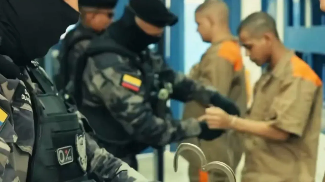El Gobierno difunde imágenes del traslado de decenas de reos de alta peligrosidad en Colombia