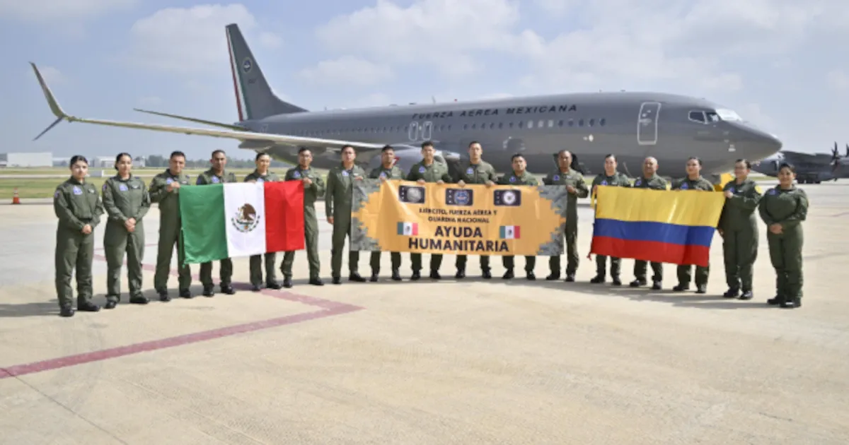 México envía primeras toneladas de ayuda humanitaria a Colombia tras el sismo de magnitud 7.4