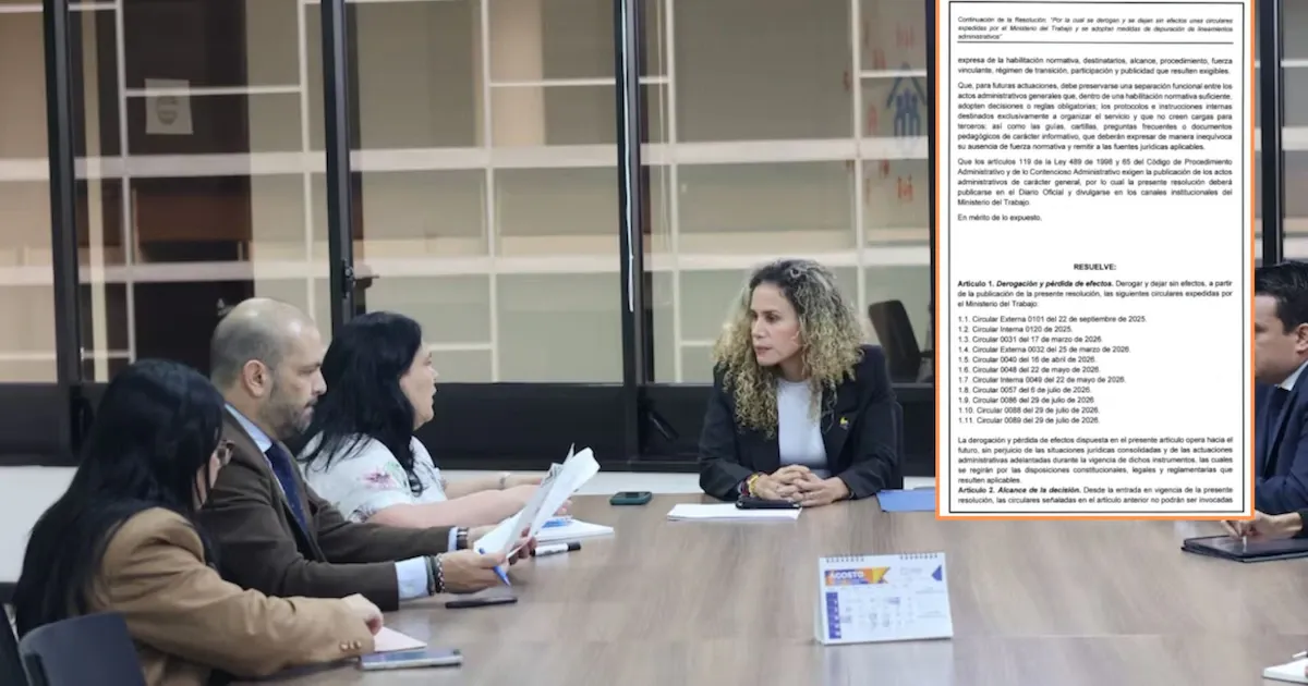 Ministra del Trabajo explica por qué el gobierno de De la Espriella deroga 11 circulares de la era Petro