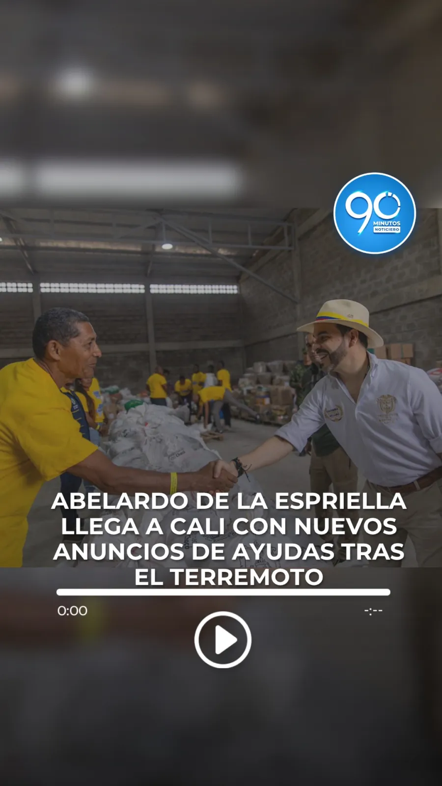 Presidente De La Espriella llegó a centro de acopio en Cali con nuevos anuncios para el Valle del Cauca