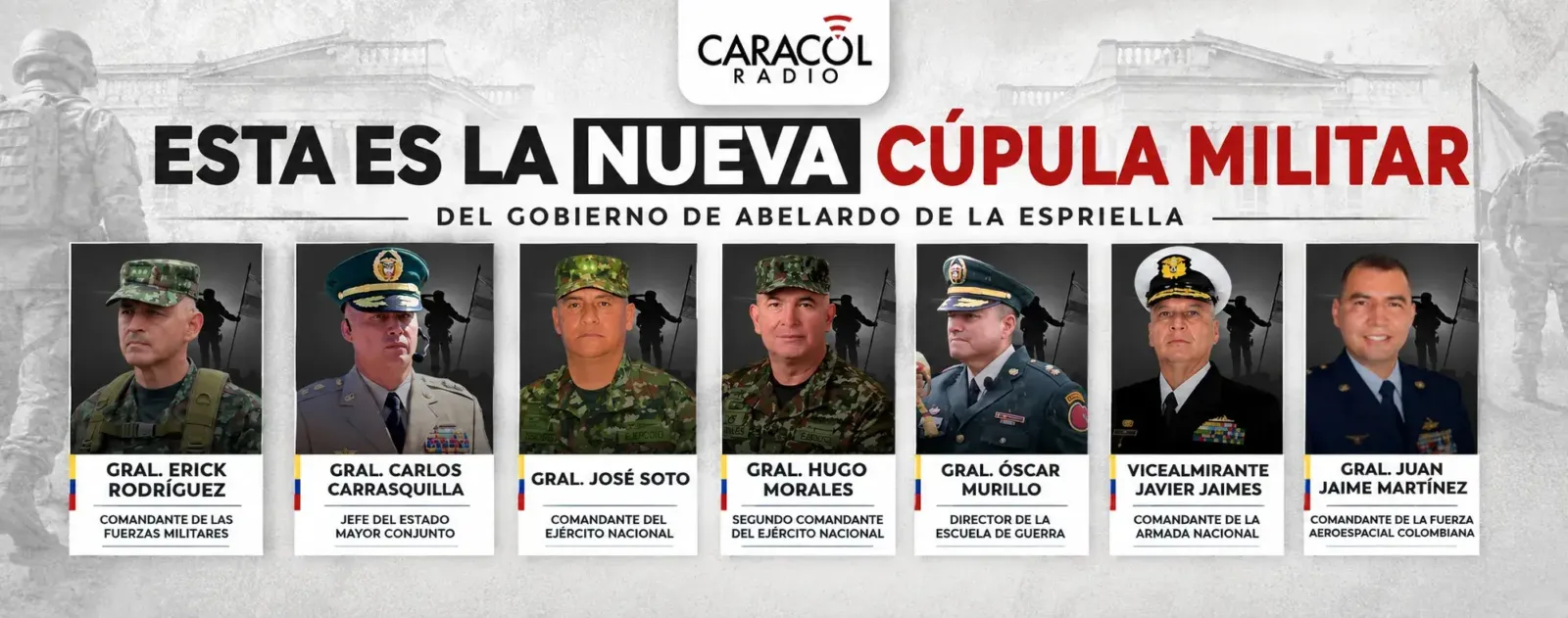 De la Espriella posesiona al general Erick Rodríguez al frente de las Fuerzas Militares