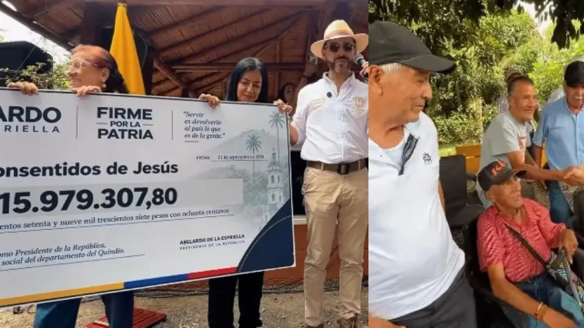 Presidente De La Espriella donó su primer sueldo a hogares geriátricos de Quimbaya