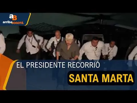 Presidente Abelardo De La Espriella recorre Santa Marta tras ordenar militarización por jornada de bloqueos y quema de vehículos