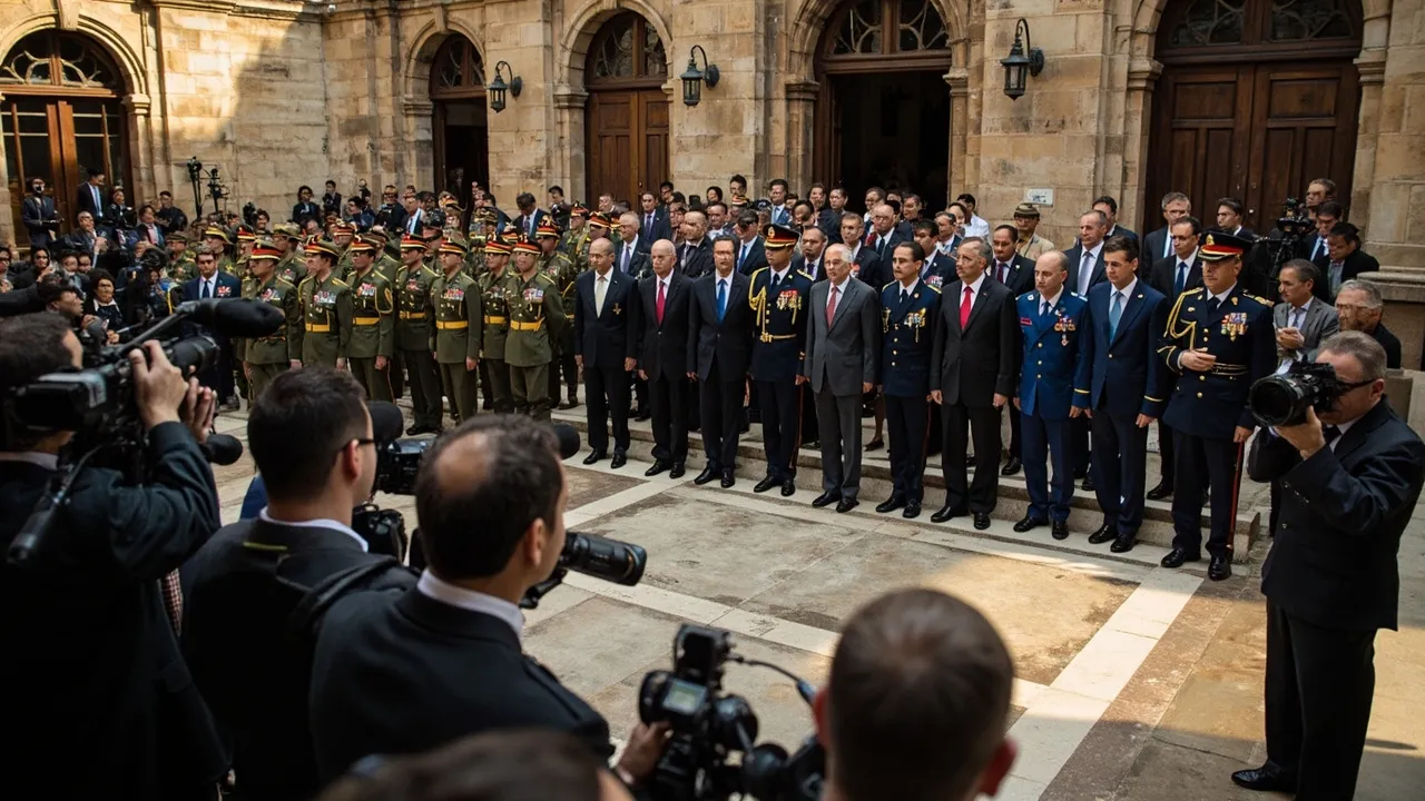 Presidente de Colombia presenta a la cúpula militar de su gobierno