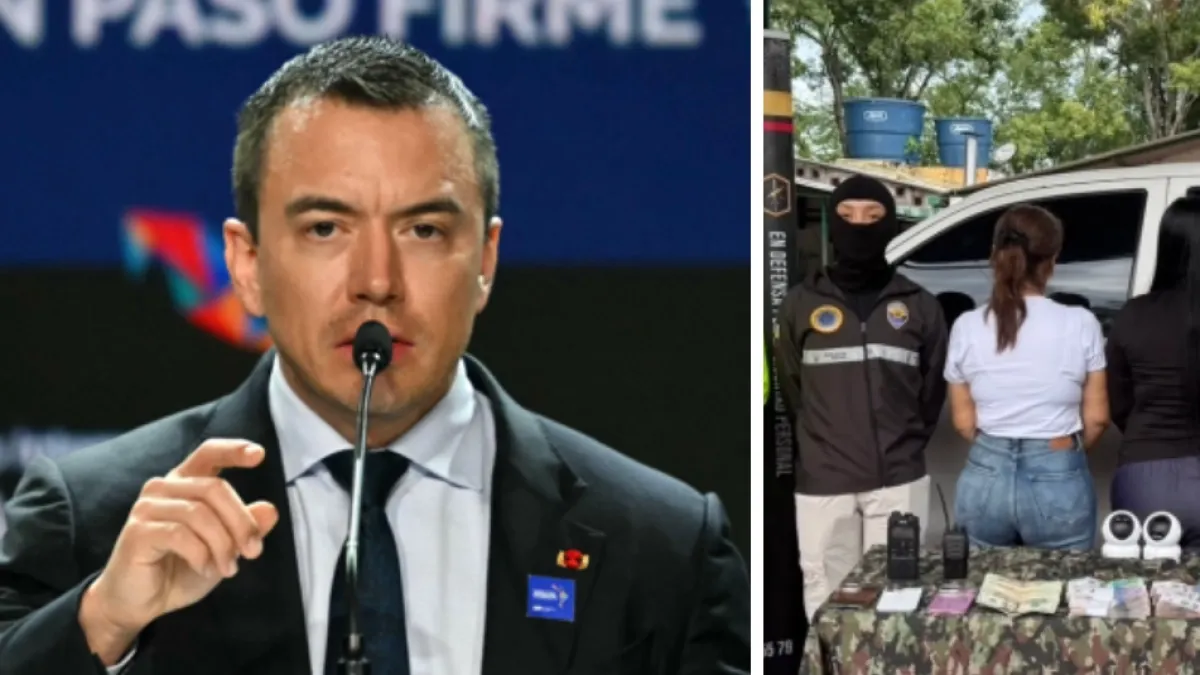 Noboa elogia a Colombia por la captura de la esposa e hija de alias Fito