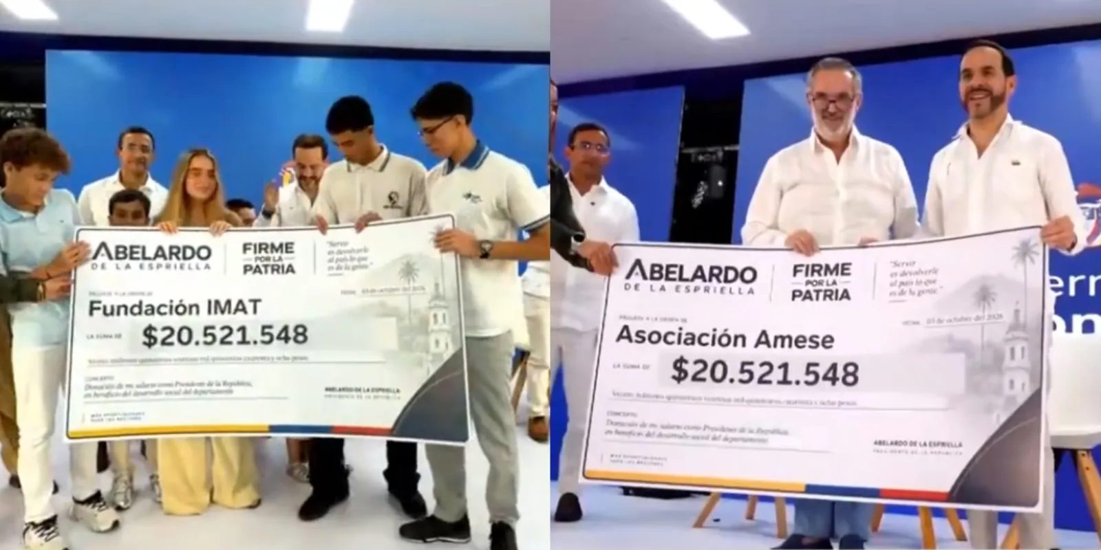 De la Espriella entrega en Montería su segundo salario presidencial a jóvenes y pacientes con cáncer de mama
