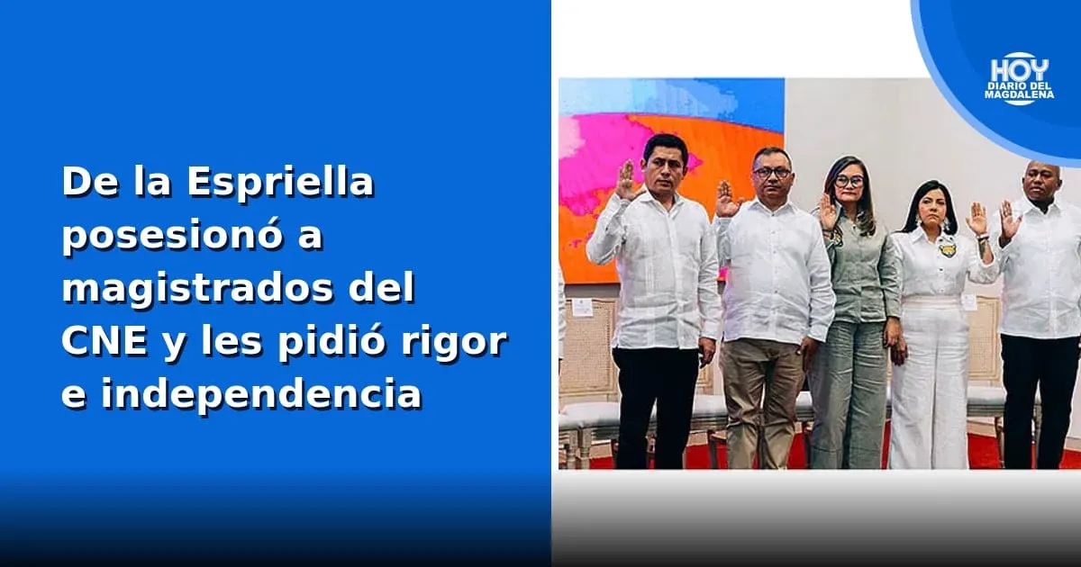 Presidente De la Espriella invitó a los nuevos magistrados del CNE a presentar proyectos de reforma al sistema electoral