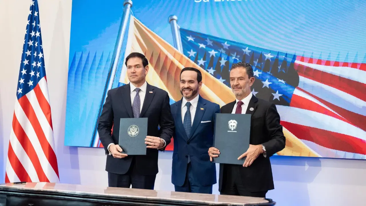 Colombia y EE. UU. firman dos memorandos de entendimiento en Barranquilla durante la visita de Marco Rubio