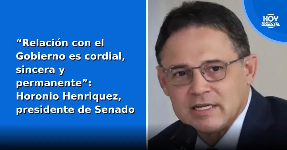 Presidente del Congreso describe como cordial la relaciÃ³n con el Gobierno nacional