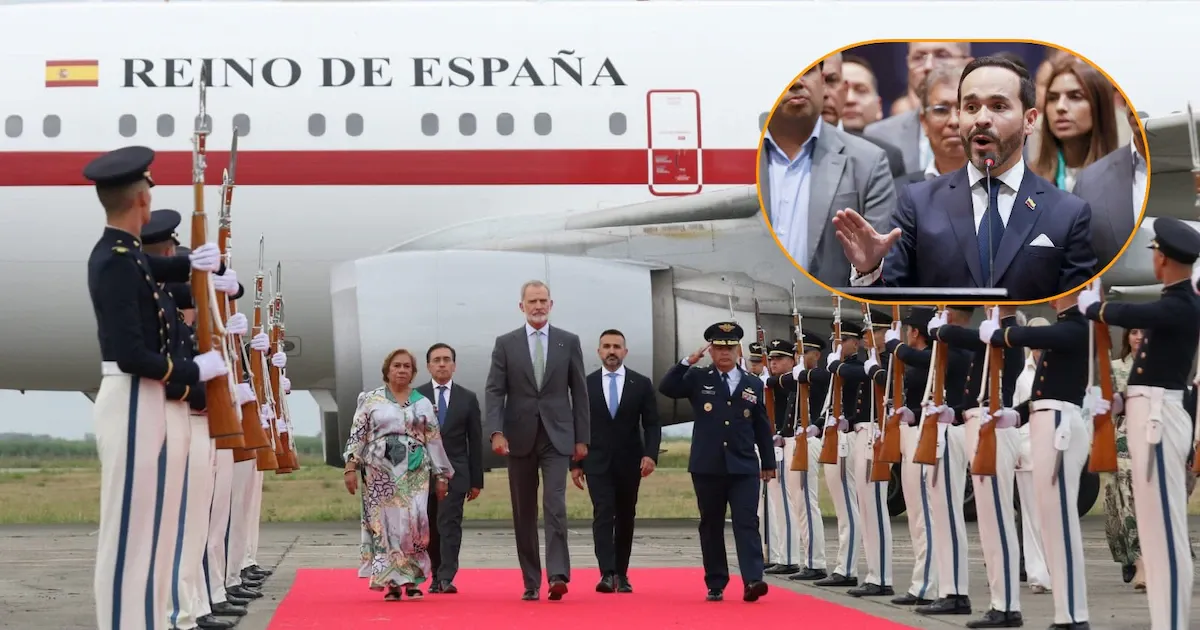 El rey Felipe VI llegó a Cali para la posesión presidencial de Abelardo de la Espriella
