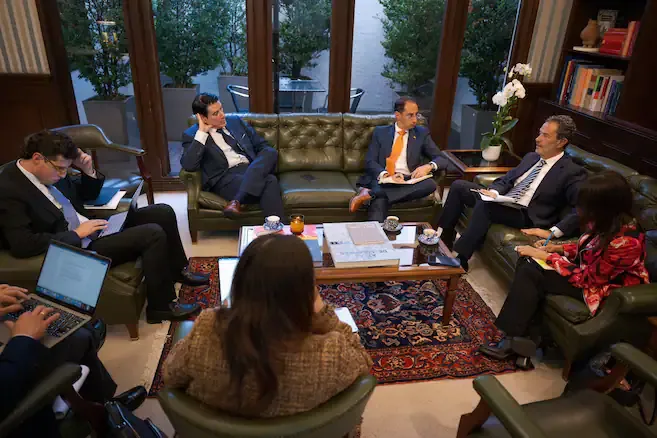 De la Espriella se reúne con Marco Rubio y viaja a la ONU en su primera salida al exterior